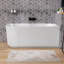 Baignoire de trempage autoportante 59 po. X 29,5 po. De conception contemporaine avec trop-plein de drain escamotable