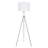 Orion Tripod Floor Lamp with LED Night Light - Brushed Nickel - White Shade