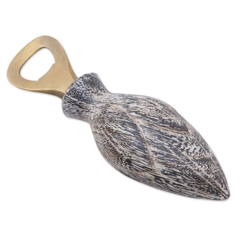 Shirlene Wood Bottle Opener, Black