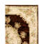 Tapis rectangulaire en soie / laine noué à la main brun / crème-90051513