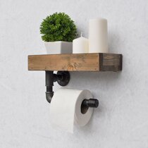 EGNMCR Toilet Paper Holder With Shelf Wall Mounted Toilet Paper