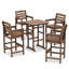 Ensemble de bar de patio 5 pièces, 1 table, 4 chaises de bar-885139496