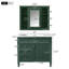Meuble-lavabo sur pied 36 po avec lavabo en céramique et armoire à miroir-218932566
