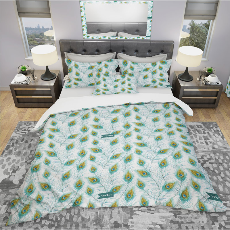 Ensemble de housse de couette moderne et contemporaine, Housse simple + 1 taie décorative