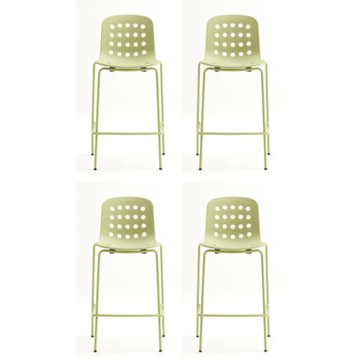 Tabouret de comptoir perforé Holi (ensemble de 4)