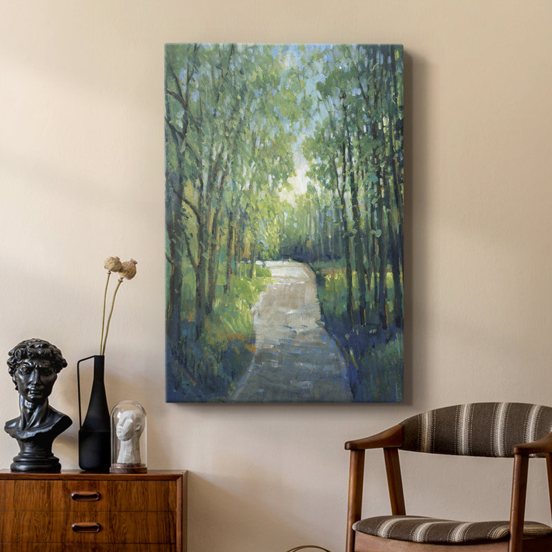 Golden Light Pathways I -Custom Wrapped Gallery Cavas, 48" H x 32" W