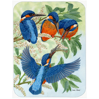 Caroline's Treasures Kingfisher Family Glass Cutting Board