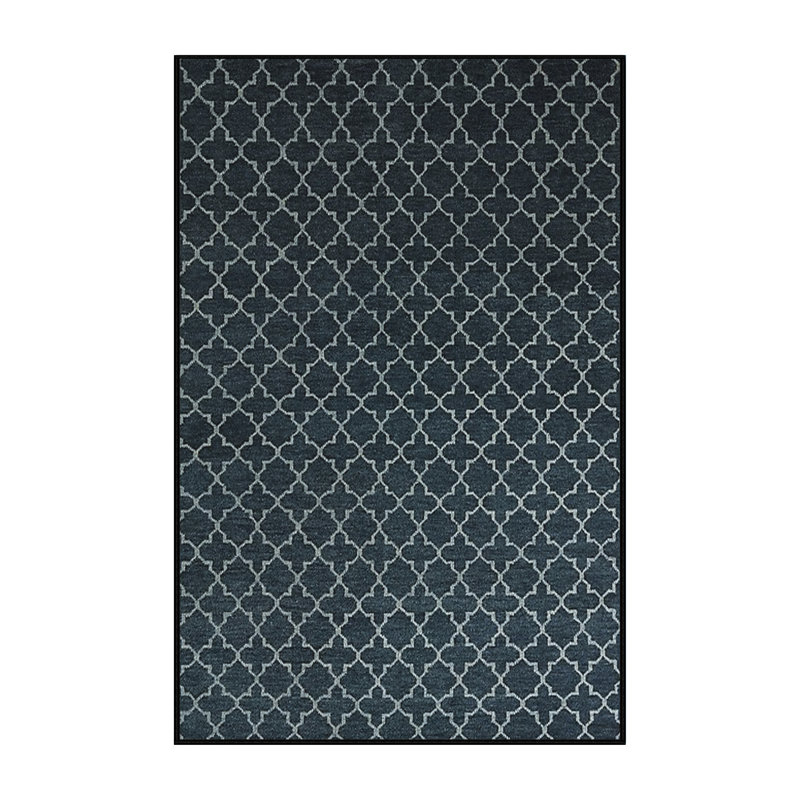 Tapis bleu à motif géométrique Whitaker, Rectangle 8 pi x 10 pi