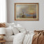 Bateau à vapeur au coucher du soleil, art de paysage marin, images de salon, impression sur toile encadrée, impression numérique.