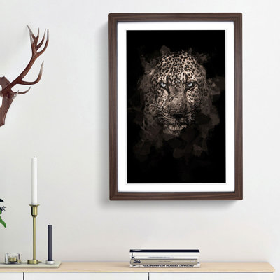 Leopard in the Dark in Abstract - Picture Frame Graphic Art Print on MDF