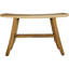 Banc de douche ou banc d'extérieur en teck curviligne Ripley-2088721622-2088721581