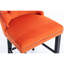 Chaises de bar modernes en velours avec capitonnage à boutons et pieds en bois, finitions soignées, dossier confortable, ensemble de 2 chaises de luxe orange rembourrées.
