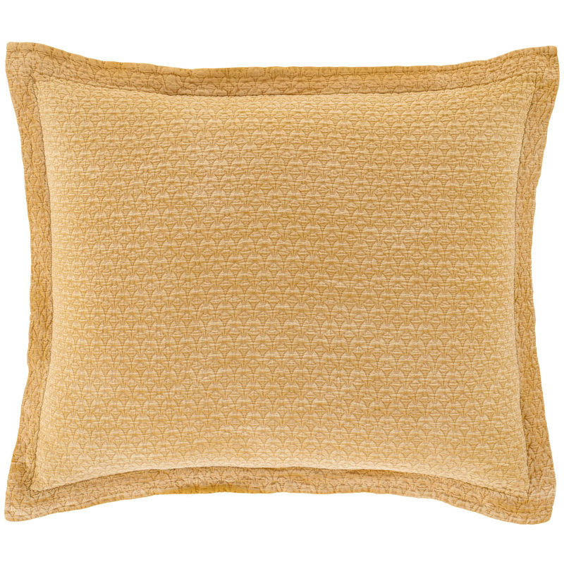 Hawley Ochre Matelasse Sham, Dutch Euro, Ochre