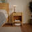 Apollo Mid Century Modern Solid Wood Nightstand with U-shape Sled Base & Spacious Open Shelf