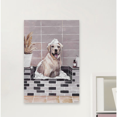 Perfect Bubble Bath - Wrapped Canvas Painting