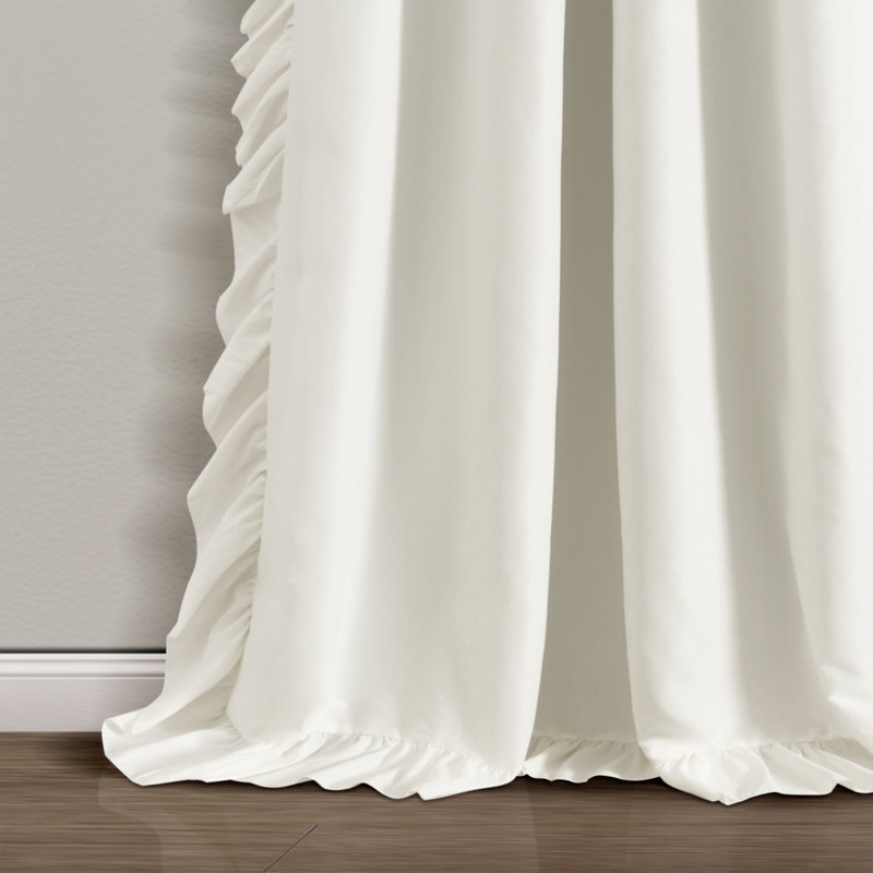 Rideau en polyester Reyna, Blanc