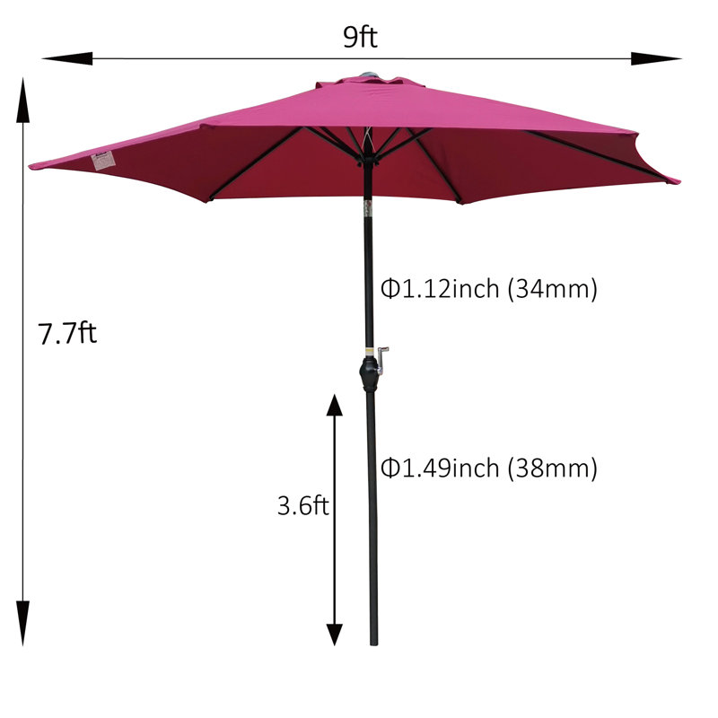 Parasol 9 pi Fionnuala, Rose