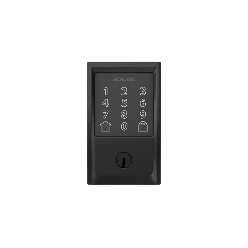 Encode Smart WiFi Deadbolt with Century Trim, Yes, Matte Black