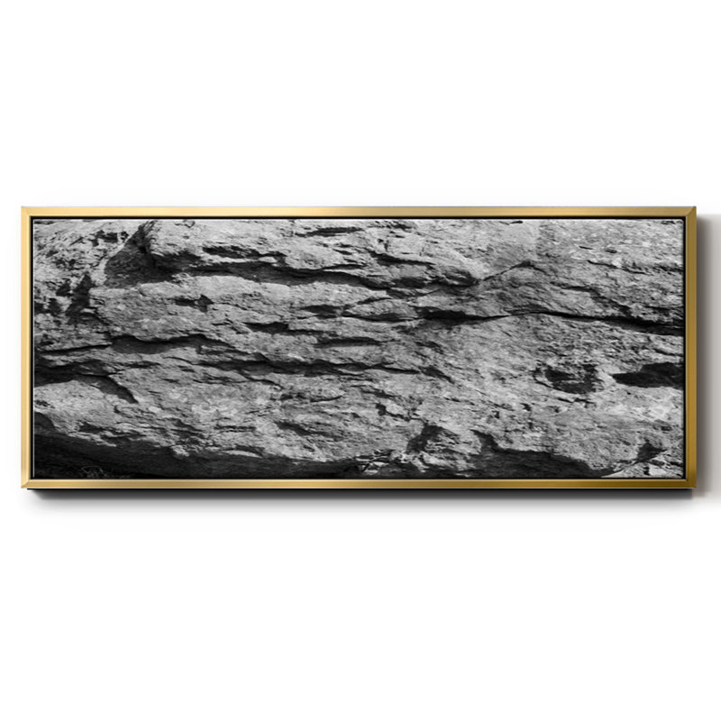 Found Textures XV- Framed Canvas, 24" H x 60" W