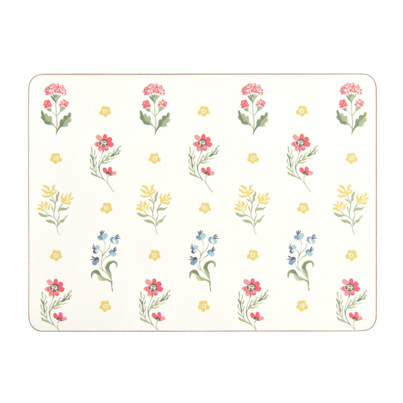 Boho Floral Paper Printed MDF Placemat