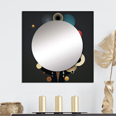 Mystic Wisdom Spiritual Abstract Geometrics - Art mural moderne miroir géométrique carré pour salle de bain