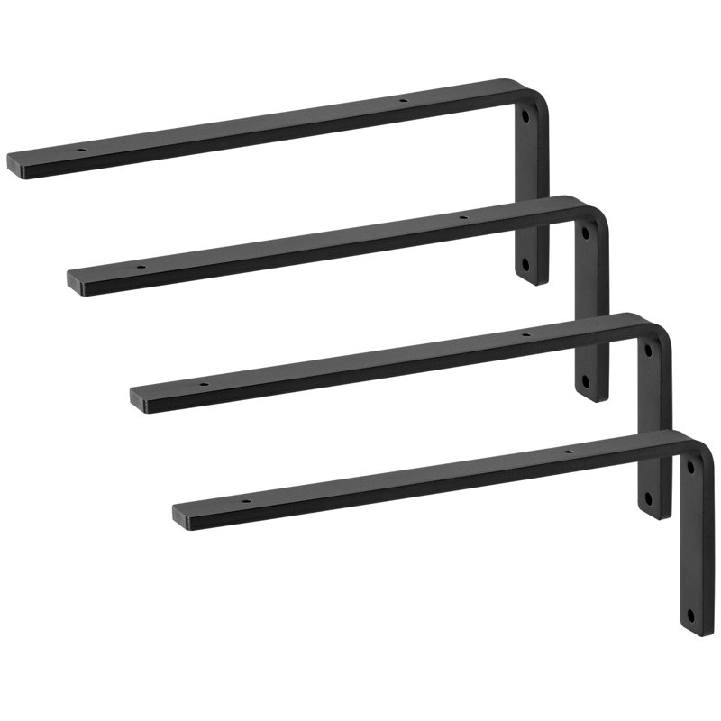 VEVOR Shelf Bracket, 16 x 6 in 4 Pcs, Heavy Duty Floating Shelf Brackets