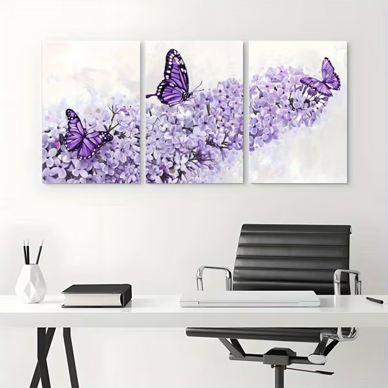 3 Piece Wrapped Canvas Print, 45 cm H x 90 cm W