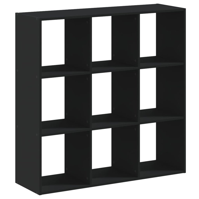 vidaXL Bookcase Engineered wood Medium Bookcase Rectangular, Black