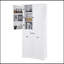 Armoire de rangement autoportante avec portes et tiroirs, panier à linge inclinable, tablette réglable, plusieurs espaces de rangement, deux ensembles