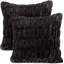 Chanasya 2-Piece Ruched Royal Faux Fur Pillow Cover Set-113561260