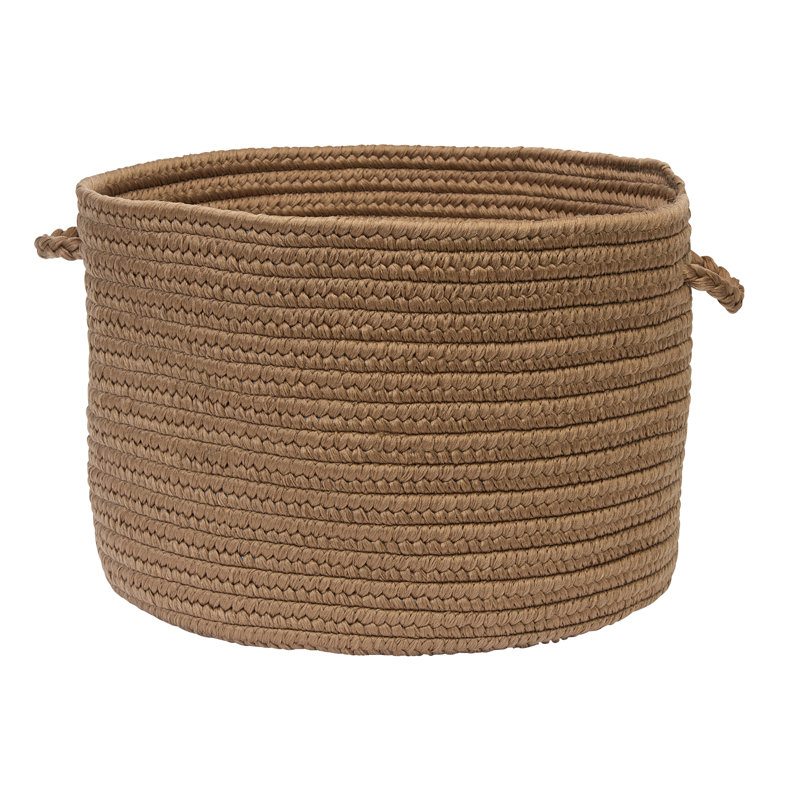 Panier de rangement tressé intérieur / extérieur, H 10 po x l 14 po x P 14 po, Noix de cajou