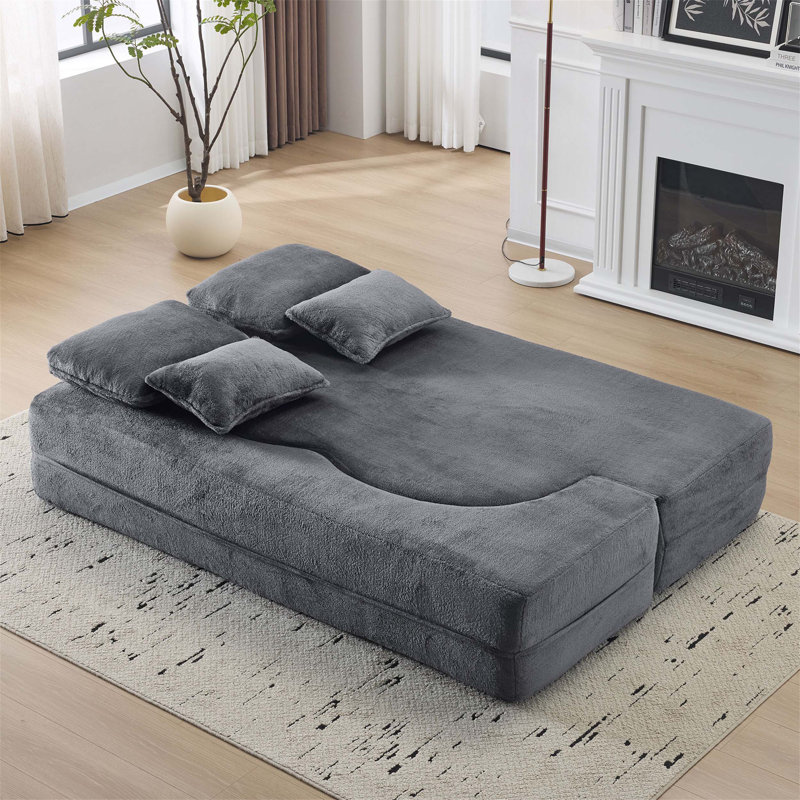 Canapé-lit pliable avec mousse à haute densité, canapé-lit convertible idéal pour le salon, la chambre d'amis, la chambre à coucher et divers espaces