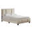 Triiptych Linen Upholstered Platform Bed Frame, Adjustable Height Headboard, No box Spring Required-1193088282-1193088263