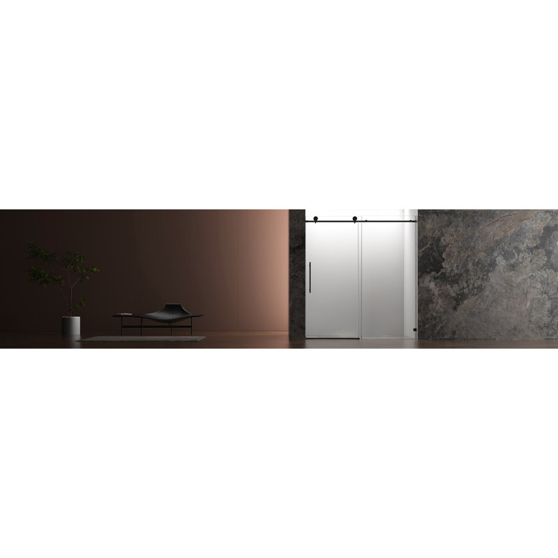 Porte de douche avec surface et coins 70 mm en acier inoxydable 304 résistant aux poulies Nano