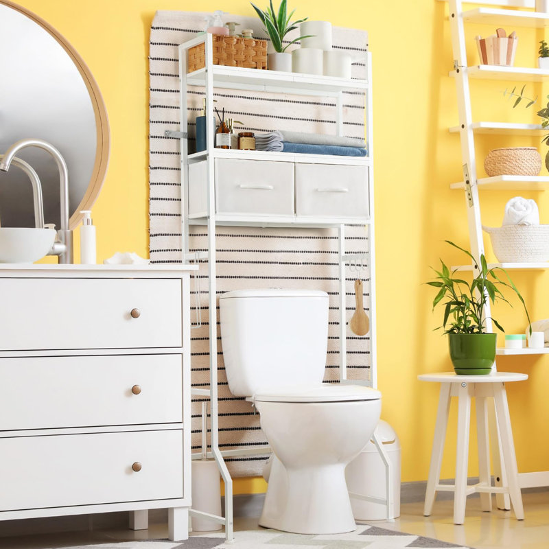 Rangement pour salle de bain Bassey, Blanc