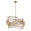 Lustre 6 lumières khaite en bronze champagne