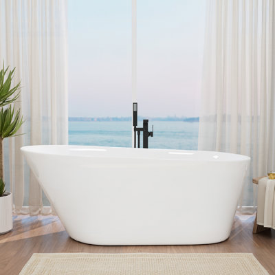 65'' x30'' Freestanding Soaking Acrylic Bathtub