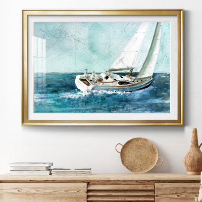 Voile côtière - peinture encadrée
