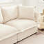 3 avec 3 repose-pieds, revêtement en chenille crème, aménagement de salon confortable, cinéma maison spacieux et élégant