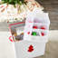 Commode décorative artisanale en polyester crème avec bordure rouge-680671812