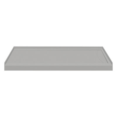 Base de douche à surface solide en fonte 60 po x 36 po avec structure linéaire dissimulée Transolide