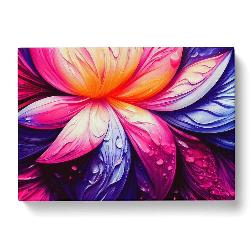 Colourful Floral Vol.6 - Wrapped Canvas Print, 35cm H x 50cm W x 3cm D