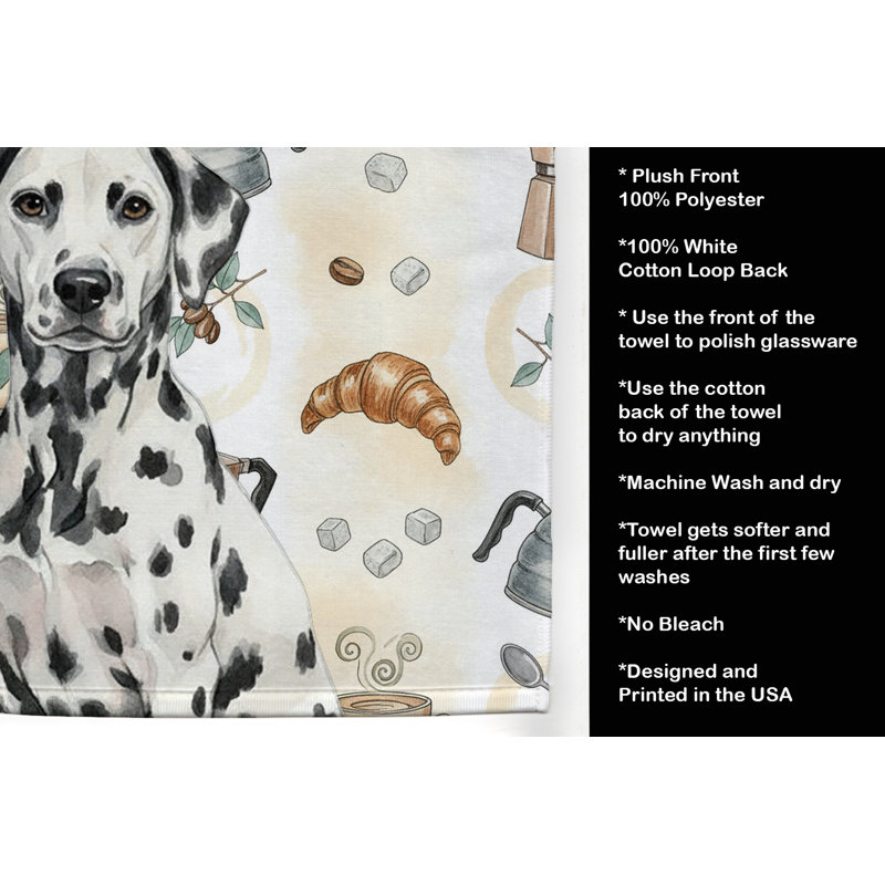 Dalmatian Coffee Bar Kitchen Towel, Dalmatian
