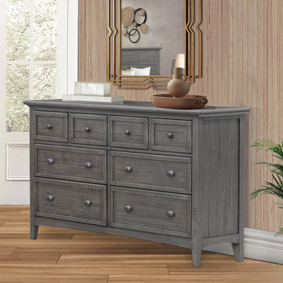 Carolo 8 - Drawer 60" W Solid Wood Dresser