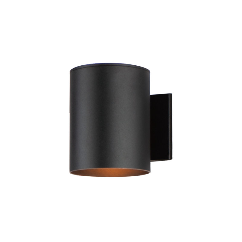 Applique murale d'extérieur à 1 ampoule Barbara H 7,25 po, Noir