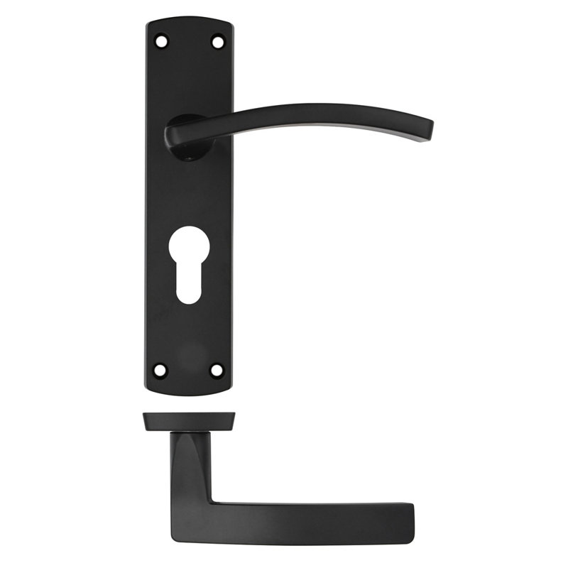 Single Dummy Door Handle, Matte Black