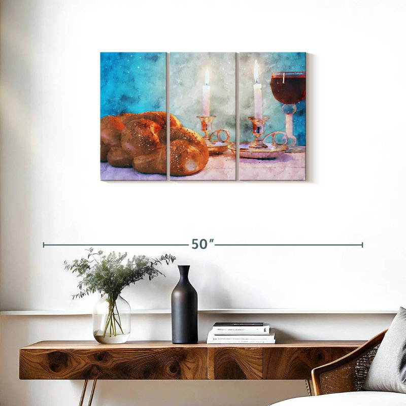 Challah And Wine, 20" H x 33" W