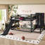 Calix Loft Bed With Basketball Hoop, Climbing Wall, And Metal Frame-125179411
