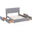 Modern Queen Size Upholstered Platform Storage Bed With Four Drawers-544544881