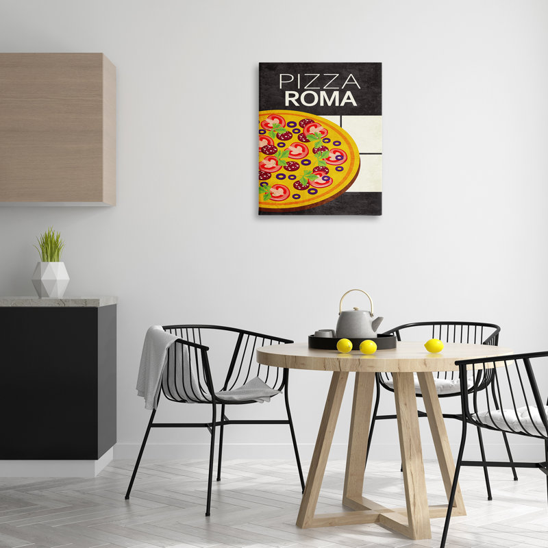 Toile de cuisine classique Pizza Roma, design par Kim Allen, H 30 po x l 24 po